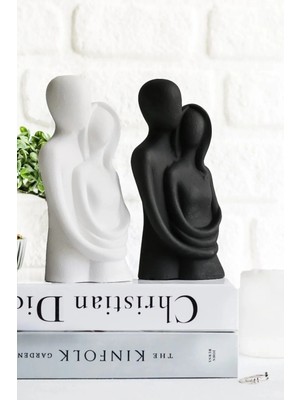 Bernami Nikah Pinterest Siyah&beyaz 2li Sarılan Çift Heykeli Dekoratif Sevgili Biblo Sarılan Çift Masa Süsü