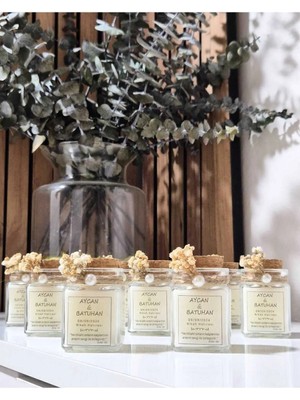 Bernami Düğün Pinterest 15 Adet Cam Kavanozda Süslemeli Mum Düğün-Nikah-Nişan-Kına-Söz-Özel Gün-Hediyelik
