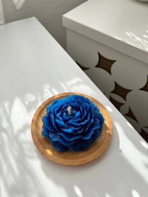 Bernami Dekoratif Pinterest Lacivert Şakayık Mum