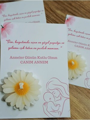 Bernami Biblo Pinterest Anneler Günü Mesaj Kartı ve El Yapımı Papatya Mum – “canım Annem” Temalı - 1 Adet
