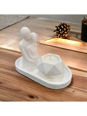 Bernami Nikah Pinterest Dekoratif Sarılan Çift, Geometrik Mumluk ve Yatay Stand