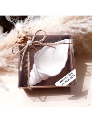 Bernami Şamdan Pinterest Deniz Kabuğu Mumluk - Düğün, Nikah, Nişan, Doğumgünü ve Söz Hediyeliği 10 Adet