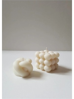 Bernami Düğün Pinterest Kokulu Dekoratif Beyaz Candle Bubble ve Düğüm