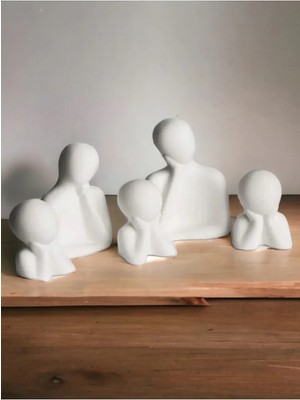 Bernami Dekoratif Pinterest Aile Biblo Seti Üç Çocuklu Dekoratif Biblo Seti