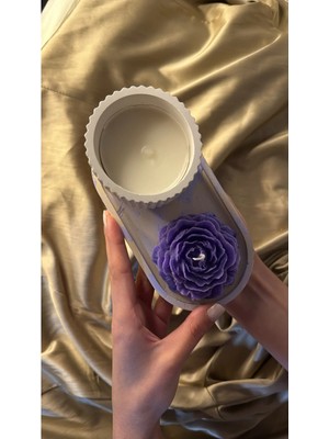 Bernami Dekoratif Pinterest Mor Şakayık Mumlu Tabaklı Şık Dekoratif Takım