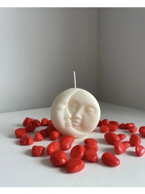 Bernami Dekoratif Pinterest %100 El Yapımı Soya Wax Ay Güneş Mum