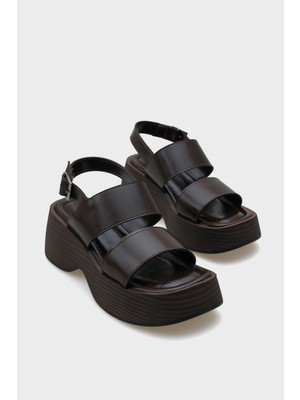 Capone Outfitters Dora Dolgu Topuklu Çift Bantlı Kadın Sandalet