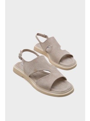 Capone Outfitters Emmie Süet Görünümlü Kadın Sandalet