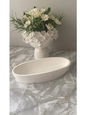 Bernami Şamdan Pinterest Beton Kayık Tabak Objesi Kırık Beyaz Boyasız Ham Gemi Kayık Tabak