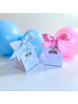 Bernami Şamdan Pinterest 4 Adet Kağıt Detaylı Bubble Mum, Kişiye Özel Hediyelik, Düğün, Nişan, Söz, Kına, Sünnet,