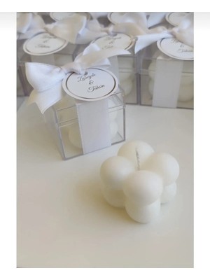 Bernami Düğün Pinterest Söz, Nişan, Kına, Doğum, Doğum Günü, Mika Kutu Süslemeli Mum - 15 Adet