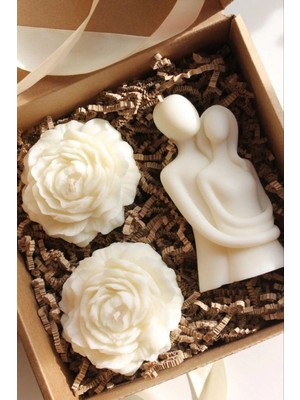 Bernami Dekoratif Pinterest Sarılan Sevgili &şakayık Mum Set