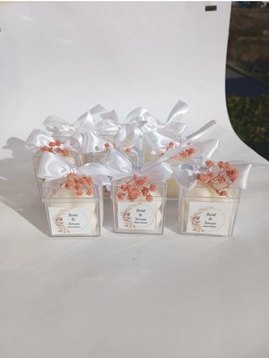 Bernami Dekoratif Pinterest 15LI Mika Kutulu Süslü Etiketli Bubble Mum Dekoratif Nikah Nişan ve Davetlerinize Özel