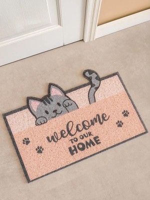 LC Waikiki Kedi Baskılı Kapı Önü Paspası 40X60 cm  (S6)