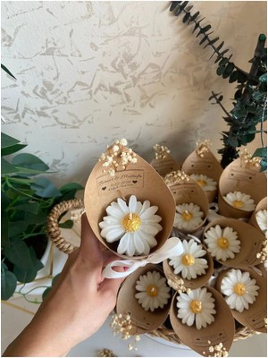 Bernami Düğün Pinterest Kişiye Özel Düğün|nişan|söz Hediyelik Papatya Kokulu Buket Mum 10 Adet