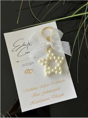 Bernami Düğün Pinterest 25 Adet Kartlı Inci Anahtarlık Düğün,kına,söz,nişan Hediyeliği Anahtarlık Hediyelik