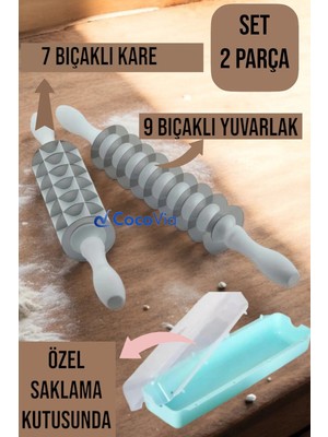 Feyza Design 2'li Merdane Seti, Çok Amaçlı Mutfak Araçları, Pratik ve Dayanıklı