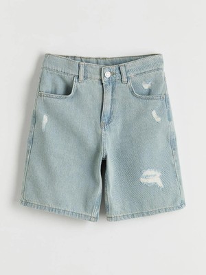 LC Waikiki Yırtık Detaylı Erkek Çocuk Jean Şort  (S6)