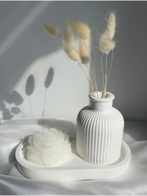 Bernami Dekoratif Pinterest Şakayık Mumlu Dekoratif 3’lü Set