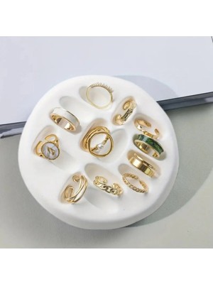 Bernami Şamdan Pinterest Şık Beyaz Takı Tabağı, Organizer ve Biblo Ürün Çekim Için Mükemmel