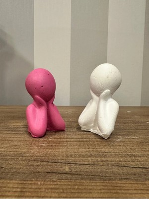 Bernami Şamdan Pinterest Şık ve Biblo Pembe Beyaz Soyut Biblo Obje