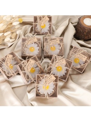 Bernami Şamdan Pinterest Kraft Papatya Mum - Kına, Nişan, Nikah, Söz,  Sünnet Için Özel Tasarım Hediyelik - 15 Adet