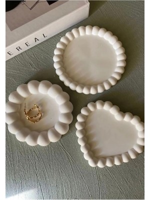 Bernami Dekoratif Pinterest Üçlü Dekoratif Tabak Seti (Takı, Hediyelik)