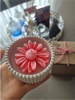 Bernami Şamdan Pinterest Papatyalı Özel Tasarım Mum