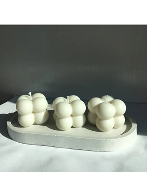 Bernami Dekoratif Pinterest Mini Bubble Kokulu Mum - 3 Adet