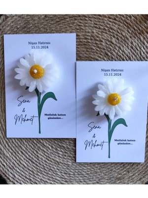 Bernami Şamdan Pinterest Hediyelik Papatya Mum (10 Adet)