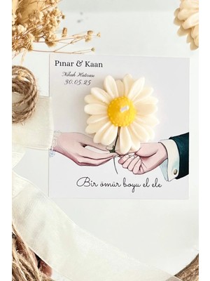 Bernami Düğün Pinterest 25 Adet Özel Tasarlanmış Kart ve Papatya Mum. Düğün, Nişan, Nikah, Söz, Doğum Günü, Nikah Hediyelik
