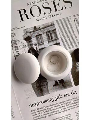 Bernami Şamdan Pinterest Kapaklı Minimal Takı Kutusu / Mücevherlik