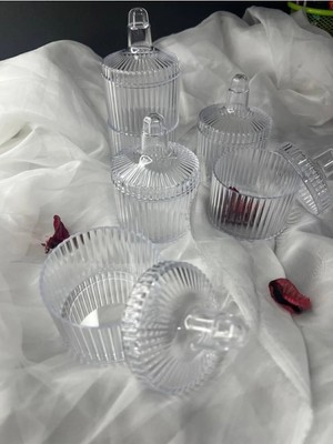 Bernami Nikah Pinterest 16'li Mika Şekerlik Kutu-Plastik Şeffaf Hediyelik Mum Kutu