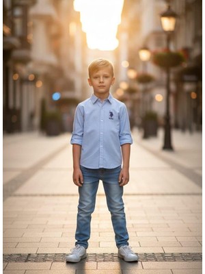 Erkek Çocuk Gömlek ve Kot Pantolon Takım