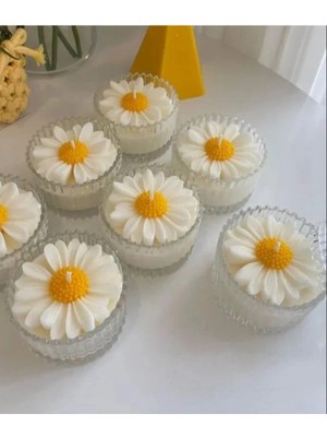 Bernami Kdekoratif Pinterest Dekoratif Mum Papatya, Mika Kutuda Papatya Mum, En Sevilen Mum 1 Adet, Kapağıyla 2 Parça