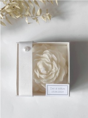 Bernami Düğün Pinterest 20 Adet Kokulu Mum Şakayık Çiçek Mum Hediyelik Söz Nişan Hediyelik