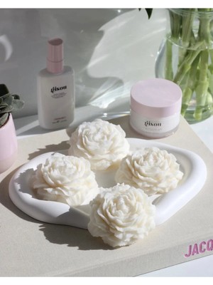 Bernami Dekoratif Pinterest 4 Adet Kokulu Şakayık Mum