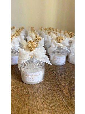 Bernami Şamdan Pinterest 10 Adet Kristal Kapaklı Süslemeli Mum