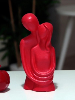 Bernami Şamdan Pinterest Blue Avm Sarılan Çift Biblo 11 cm Kırmızı