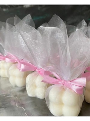 Bernami Şamdan Pinterest 15 Adet Mum Tüllü Pembe Kurdele ile Hediye #bebek #nişan#söz #hediywlikeşya