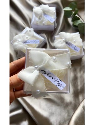 Bernami Dekoratif Pinterest 10 Adet Incili Beyaz Şakayık Mum Asetat Kutuda Şakayı Mum Dekoratif Nikah Söz Nişan Hediyeliği