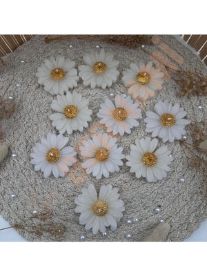 Bernami Şamdan Pinterest Papatya Mum Altın Yaldız Nişan, Nikah, Doğum Günü, Özel Gün - 10 Adet