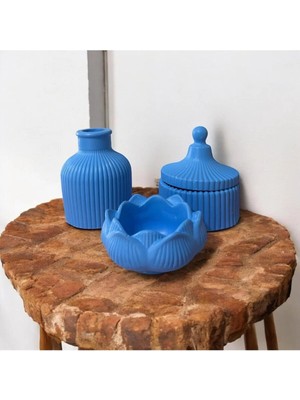 Bernami Şamdan Pinterest Mavi Özel Tasarım Mumluk Vazo Lotus Çiçeği Mumluk Aksesuar Seti