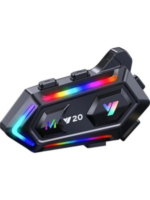 Teknomiy Yeni Nesil Bluetooth 5.3 Motosiklet Intercom Rgb Işıklı 1000M Mesafeli