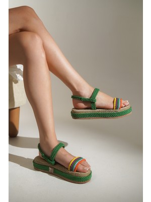 Capone Outfitters Eileen Dolgu Topuk Ipli Kadın Terlik