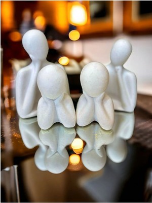 Bernami Düğün Pinterest Dekoratif Iki Çocuklu Aile Obje Biblo Heykel Beton