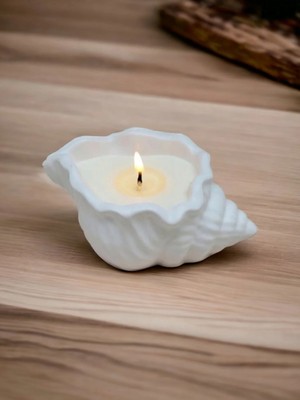 Bernami Şamdan Pinterest Biblo Istiridye Kasede Mum Deniz Kabuğu Obje