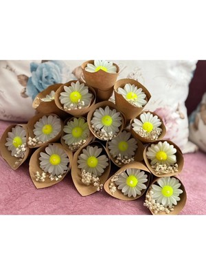 Bernami Dekoratif Pinterest Kişiye Özel Düğün-Söz-Nişan Tüm Özel Günler Için Buket Papatya Mum - 15 Adet