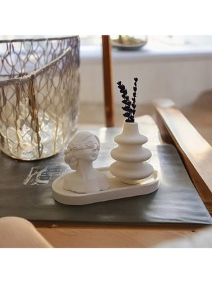 Bernami Dekoratif Pinterest Kadın Figürlü 3'lü Vazo Seti & Dekoratif Obje & Tabak & Modern Vazo & Biblo & Dekoratif Eşya