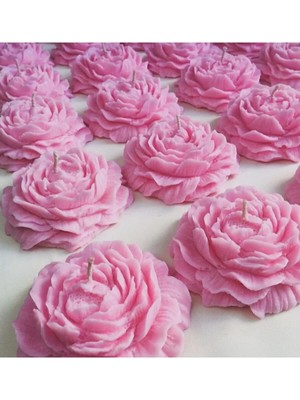 Bernami Dekoratif Pinterest 5 Adet Dekoratif Kokulu Pembe Şakayık Çiçeği Mum Çiçek Mum Dekoratif Toptan Mum Kutuludur